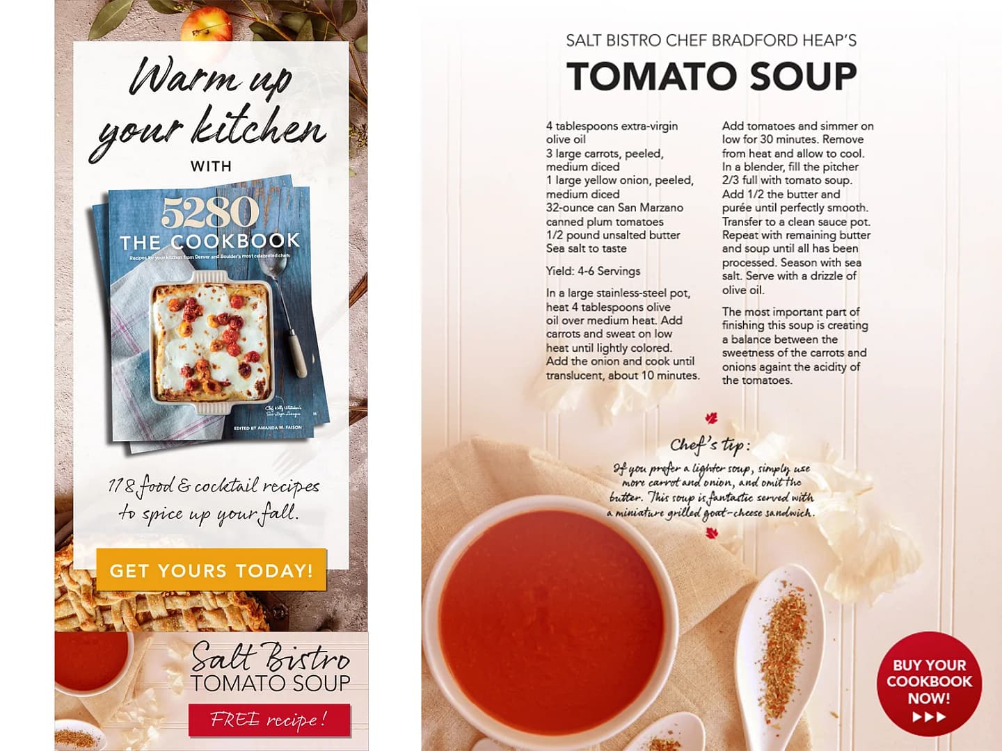 5280 Cookbook Email Marketing Design by Lilly Luke