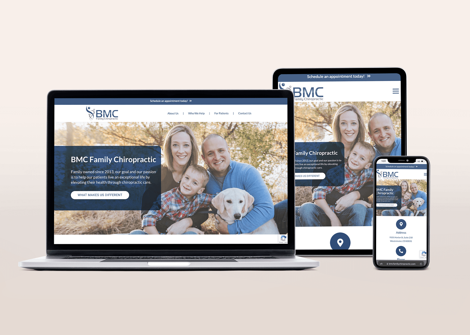BMC Family Chiropractic Website Design by Lilly Luke
